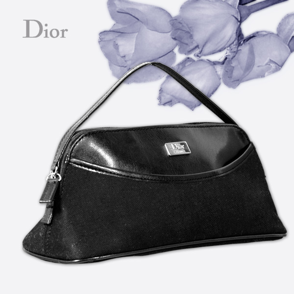 �N���X�`�����E�f�B�I�[��/Christian Dior/�o�b�O�E����/�w�l�p�o�b�O/�Z�J���h�o�b�O�E�|�[�`/���σ|�[�`�i�R�X���E�|�[�`�j/CD-POUCH-001-BK-SV/�A�N�Z�T���[�E�|�[�`/�u���b�N�{�V���o�[�{�u���b�N