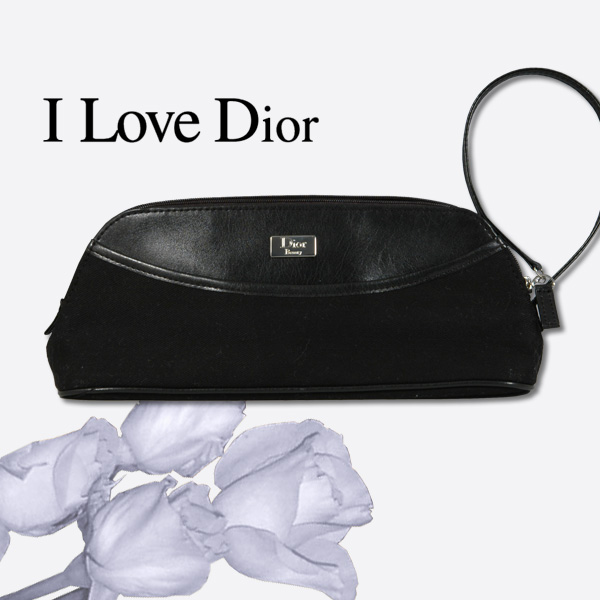�N���X�`�����E�f�B�I�[��/Christian Dior/�o�b�O�E����/�w�l�p�o�b�O/�Z�J���h�o�b�O�E�|�[�`/���σ|�[�`�i�R�X���E�|�[�`�j/CD-POUCH-001-BK-SV/�A�N�Z�T���[�E�|�[�`/�u���b�N�{�V���o�[�{�u���b�N