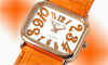 アレッサンドラ・オーラ/Alessandra olla/腕時計（リスト・ウオッチ/リストウオッチ）/クオーツ式腕時計/AO-150-8/レクタングラ・モデル/ホワイト×オレンジ＋ピンク・ゴールド＋オレンジ
