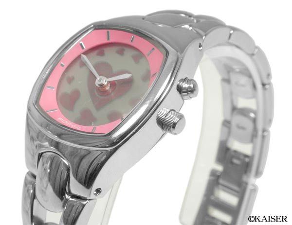 フォッシル/FOSSIL/腕時計（リスト・ウオッチ/リストウオッチ）/クォーツ式腕時計/FS-ES9995/ビック・チック/ピンク・レッド・ハート・アニメーション/ステンレス/ピンク＋シルバー