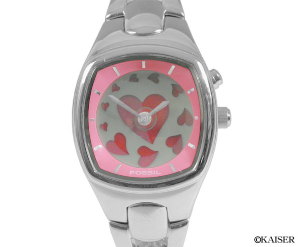 フォッシル/FOSSIL/腕時計（リスト・ウオッチ/リストウオッチ）/クォーツ式腕時計/FS-ES9995/ビック・チック/ピンク・レッド・ハート・アニメーション/ステンレス/ピンク＋シルバー