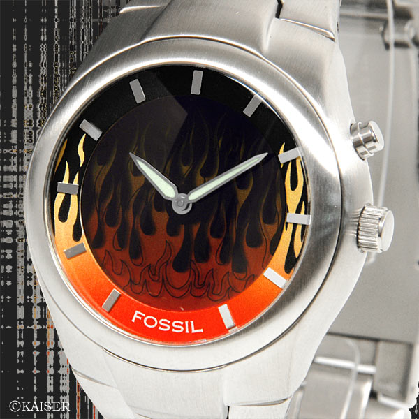 /フォッシル/FOSSIL/腕時計（リスト・ウオッチ/リストウオッチ）/クォーツ式腕時計/FS-JR8115/ビック・チック/レッド・フレイム・アニメーション/ステンレス/レッド×イエロー×ブラック＋シルバー