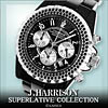 ジョン・ハリソン(ジョンハリソン)/J.HARRISON/腕時計（リスト・ウオッチ/リストウオッチ）/クロノグラフ/クォーツ式腕時計/JH-005-01-SV-SV/トゥエルブ・モード/ブラック×シルバー