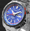 セイコー・インスツル/Seiko Instruments/腕時計（リスト・ウオッチ/リストウオッチ）/機械式自動巻き腕時計/JS-BEB011/J.SPRINGS（ジェイ・スプリングス）/オートマティック・トラベラー/ロイヤル・ブルー＋マット・シルバー